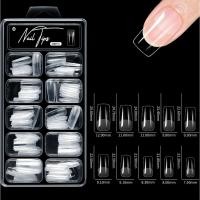 ราคา เล็บปลอมต่อเล็บ เล็บPVC เล็บปลอมติดเล็บ PVC TIP BLACK (23987207347)