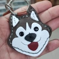 ราคา พวงกุญแจรถยนต์ พวงกุญแจหนังแท้ ไซบีเรียน พวงกุญแจหมา ไซบี ฮัสกี ไซบีเรียนฮัสกี้ พวงกุญแจสุนัข พวงกุญแจน้องหมา หนังแท้ (22773271517)