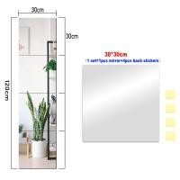 ราคา 4 12ชิ้น 30x30ซมกระจก HD ร่างกายเต็มกระจกสแควร์กาวตนเองผนังกระจกโค้งอะคริลิสติ๊กเกอร์ติดผนังสำหรับห้องนั่งเล่น DIY ห้องน้ำตกแต่งบ้าน (22949871774)