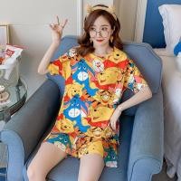 ราคา ชุดนอนลายการ์ตูน ชุดนอนคอกลม ชุดนอนคอกลมเสื้อแขนสั้น ขาสั้น ลายการ์ตูน ใส่สบาย เนื้อผ้านิ่มใส่สบายมาก ฟรีไซส์ พร้อมส่งจากไทย สินค้าขายดี Sook Living Mall (24711149569)