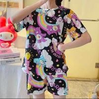 ราคา ชุดนอนลายการ์ตูน ชุดนอนคอกลม ชุดนอนคอกลมเสื้อแขนสั้น ขาสั้น ลายการ์ตูน ใส่สบาย เนื้อผ้านิ่มใส่สบายมาก ฟรีไซส์ พร้อมส่งจากไทย สินค้าขายดี Sook Living Mall (24711149576)