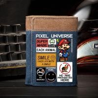 ราคา MOUSSON กระเป๋าสตางค์ผู้ชาย Super Mario แบบพับสามช่อง ทำจากผ้าเดนิม ทนทาน (24705406434)