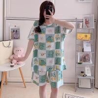 ราคา ชุดนอนลายการ์ตูน ชุดนอนคอกลม ชุดนอนคอกลมเสื้อแขนสั้น ขาสั้น ลายการ์ตูน ใส่สบาย เนื้อผ้านิ่มใส่สบายมาก ฟรีไซส์ พร้อมส่งจากไทย สินค้าขายดี Sook Living Mall (24711149567)