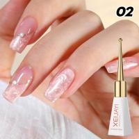 ราคา สีทาเล็บเจล ด้าย เล็บหอยมุก ยาทาเล็บ น้ําตานางเงือกไข่มุก เปลือกด้ายเล็บเจลเล็บเล็บศิลปะกาวส่องไฟ (24730994029)