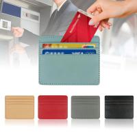 ราคา 1ชิ้นกระเป๋าใส่บัตรหนัง Pu บางกระเป๋าสตางค์ใส่บัตรเครดิตเคสใส่ของบัตรประชาชน Pouch Koin กระเป๋าใส่นามบัตรจัดระเบียบกล่องกระเป๋ากระเป๋าสตางค์ (17404266872)