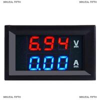 ราคา WHUEAL5 ดีซี0 100โวลต์มิเตอร์ดิจิตอล10A แอมป์มิเตอร์จอแสดงผลแบบคู่แผงมิเตอร์มิเตอร์วัดแรงดันไฟฟ้าในปัจจุบันแอมป์โวลต์มาตรวัด0 28 สีแดงสีฟ้า LED (23574563758)