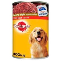 ราคา Pedigree อาหารสุนัขแบบเปียก กระป๋อง 400g เลือกสูตรได้ สำหรับลูกสุนัขและสุนัขโต (24489743486)