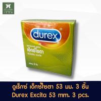 ราคา ถุงยาง ดูเร็กซ์ เอ็กซ์ไซตา ผิวไม่เรียบ ผนังขนาน มีกระเปาะ 53 มม 3 ชิ้น Durex Excita 53 mm 3 pieces (21723178685)