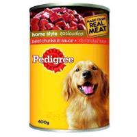 ราคา Pedigree อาหารสุนัขแบบเปียก กระป๋อง 400g เลือกสูตรได้ สำหรับลูกสุนัขและสุนัขโต (24489743487)