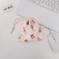 ราคา พร้อมส่ง ถุงหูรูดลายตาราง ถุงหูรูดลายหมี น่ารัก มีให้เลืกหลายสี กระเป๋าผ้าหูรูด (24738929786)