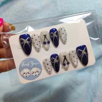 ราคา เล็บปลอมสําเร็จรูปทรงอัลมอนด์ ฟรีกาวตะไบ พร้อมส่ง (25011643909)