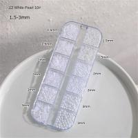 ราคา 1 Box 12 Styles Pearl Nail Jewelry Multi Specification Three dimensional Pearl Set Box Pure White Pearl Diamond Nail Art Accessories (22523198149)