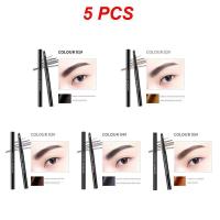 ราคา ดินสอเขียนคิ้วรุ่นใหม่ กันน้ำ Double eyebrow pencil ดินสอเขียนคิ้ว ดินสอเขียนคิ้ว กันน้ำ ดินสอเขียนคิ้วแบบหมุน 2 in 1 มี (24915056439)