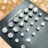 ราคา 17MILE Vintage Cubic Zirconia Round Stud Earrings Set For Women Silver Color Crystal Rhinestone Heart Earrings Jewelry (14905289818)