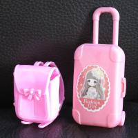 ราคา กระเป๋าเป้ และ กระเป๋าเดินทางล้อลากใบเล็ก สำหรับบาร์บี้ ได้แพ็คคู่ 2 ชิ้น (14180478882)