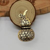 ราคา TX พวงกุญแจน้ำเต้าสลักมังกรทองเหลืองโบราณและจี้ประดับรถยนต์ (24323863753)