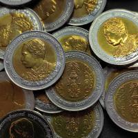 ราคา 10 บาท สองสี ที่ระลึก 150 ปี วันพระราชสมภพ รัชกาลที่ 5 ปี 2546 สภาพไม่ผ่านการใช้งาน (22549348497)