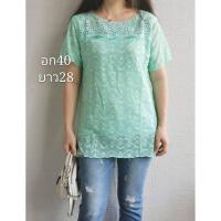 ราคา เดรสเสื้อลูกไม้คนอวบคนอ้วนหลากสีหลากลาย (7455412282)