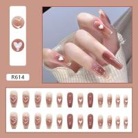 ราคา เล็บเจลปลอม R845 เล็บปลอมสำเร็จรูป เล็บปลอมยาว กันน้ำ หลากหลายสไตล์ กล่องละ 24 ชิ้น (21564563298)