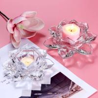 ราคา เชิงเทียนดอกบัวแก้ว เนื้อแก้วสวยใส หนา ใช้งานสะดวก ราคา1 ชิ้น (20985758870)