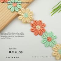 ราคา ลูกไม้ ริบบิ้น ลายดอกไม้ปักเชิง ขนาดประมาณ 2 5 นิ้ว เหมาะสำหรับตกแต่งเสื้อผ้า (24806894805)