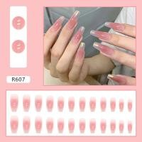 ราคา เล็บเจลปลอม R845 เล็บปลอมสำเร็จรูป เล็บปลอมยาว กันน้ำ หลากหลายสไตล์ กล่องละ 24 ชิ้น (21564563302)