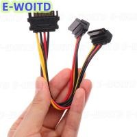 ราคา สายแปลง Power SATA to SATA Y CABLE 1 ออก 2 15Pin SATA Power Y Splitter Cable (24557692983)