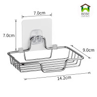 ราคา ที่วางสบู่สแตนเลส ไม่ต้องเจาะผนัง ชั้นวางของ วางสบู่ ฟองน้ำ ที่ใส่สบู่ก้อน soap dish (18240859063)