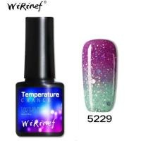 ราคา สีทาเล็บเจลเปลี่ยนสีตามอุณหภูมิ gel polish UV LED Wirinef ทาเล็บเจล สีเจล ยาทาเล็บเจล ปริมาตร 6 ml (24721366508)