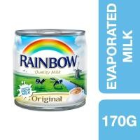 ราคา Rainbow Full Cream Evaporated Milk 170g เรนโบว์ นมข้นจืดฟูลครีม ขนาด 170g (1854588276)