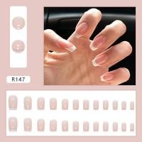 ราคา 24 ชิ้นต่อกล่อง เกาหลีใต้ เล็บปลอม มาพร้อมกาว เล็บปลอมเจลแท้ การออกแบบใหม่ น่ารัก เล็บเจล การออกแบบกันน้ำ (10464845037)