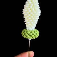 ราคา ถูกที่สุด มาลัยตุ้มดอกมะลิพลาสติกสีขาวนวล ขันหมาก พานพุ่ม ผ้าใบตอง พวงมาลัย (24548665676)