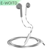 ราคา E WOITD หูฟังอินเอียร์แบบสายแบนมีสองสีประกบกันหูฟังสำหรับฟังเพลงแบบมีสายหูฟังสีมาการองสำหรับผู้ชายและผู้หญิงพร้อมไมโครโฟนและระบบลดเสียงรบกวน (23734316903)