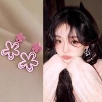ราคา ต่างหูดอกไม้สีน้ำเงิน ดีไซน์เก๋ไก๋และไม่ซ้ำใคร สไตล์หวานๆ สำหรับผู้หญิง ต่างหูแบบเปิดช่องว่าง ต่างหูแบบพู่ (24787590730)