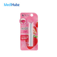 ราคา KA Magic Lip ลิปมัน เปลี่ยนสี กลิ่นสตรอว์เบอร์รี เนื้อลิปสีขาว K A K A บำรุงริมฝีปาก จำนวน 1 แท่ง 03136 (17348076918)