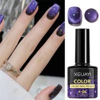 ราคา ยาทาเล็บเจลตาแมว Xeijayi ยาทาเล็บแม่เหล็ก ยาทาเล็บเจล UV สะท้อนแสง เพ้นท์เล็บ เอฟเฟกต์ประกายไฟ สำหรับเด็กผู้หญิง (24686199603)