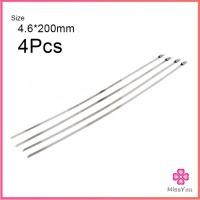 ราคา Missyou สายเคเบิลไทร์ สเตนเลส 4ชิ้น ถุง ขนาด 4 6 200mm Stainless steel cable tie (22780119982)