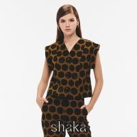 ราคา Shaka SS25 Pokka Vest เสื้อกั๊ก ทรงครอปแขนกุด ผ้าลูกฟูก YELLOW VS 8250208 (23643578636)