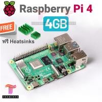 ราคา Raspberry Pi 4 Model B 4GB Made in UK Rev 1 2 ฟรี Heatsinks (714596866)