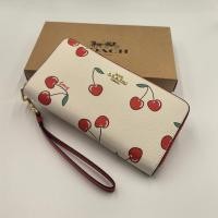 ราคา 2025 New Long Wallet Women Teri Money Charter Cherry Print Long Zipper Wallet CZ328 CF406 (24698748926)