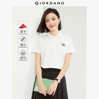 ราคา GIORDANO ผู้หญิง เสื้อโปโล เสื้อโปโลยืดปักลาย ฤดูร้อน แขนสั้น คอตุ๊กตา แฟชั่น เสื้อโปโลลำลอง Free Shipping 13314215 (21443168222)