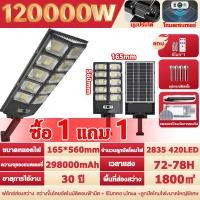ราคา รับประกัน 30 ปี ไฟโซล่าเซลล์150000W ไฟโซล่าเซลล์ โคมไฟถนนโซล่าเซลล์ กันน้ำและกันฟ้าผ่ ไฟ LED ไฟภายนอกอาคาร โซล่าเซลล์ พร้อมขาตั้งและรีโมท แสงสีขาว (24685606786)