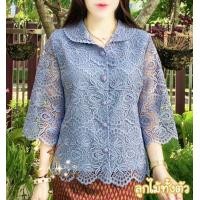 ราคา เสื้อลูกไม้ทั้งตัว เสื้อผู้ใหญ่ ชุดออกงาน (23669535009)
