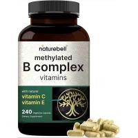 ราคา Methylated B Complex Vitamins 240 Veggie Capsules Multivitamin B Complex B12 Folate Biotin More with Natural Vitamin C E Choline Inositol Immune Energy Prenatal (24527393418)
