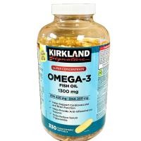 ราคา Kirkland Signature Fish Oil OMEGA 3 fish oil 1300mg 330 Softgels EPA DHA 750mg (24968217077)
