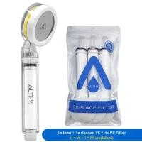 ราคา ALTHY วิตามิน C มือถือหัวฝักบัวกรองแรงดันสูงสปา Softener น้ําWhiten Moisturizing แห้งคันผิวลดผมร่วง (24685795118)