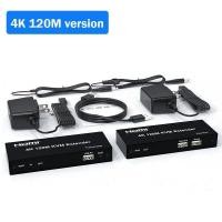 ราคา 4K HDMI KVM Extender Over Cat6 Ethernet Cable Video Transmitter Receiver Support USB Keyboard Mouse (24019287089)