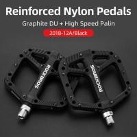 ราคา ROCKBROS Ultralight Road BMX Mountain Bicycle Pedal Nylon Bearings Bike Flat Pedals Multi Colors Cycling Accessories Bike Parts (728538226)