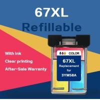 ราคา HP 67 สีดำ HP 67XL หมึก HP67XL ตลับหมึกรีฟิลเข้ากันได้สำหรับ HP 67 XL 1255 2724 2725 2722 2723 2752 2755 2330 2331 2332 4120 (14473224548)