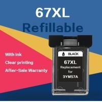 ราคา HP 67 สีดำ HP 67XL หมึก HP67XL ตลับหมึกรีฟิลเข้ากันได้สำหรับ HP 67 XL 1255 2724 2725 2722 2723 2752 2755 2330 2331 2332 4120 (14473224547)